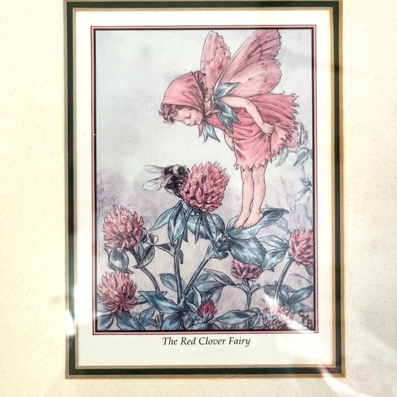 Gold framed fairy and bee print - Picture 2 of 5